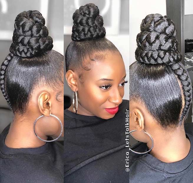 Featured image of post Black Updo Hairstyles With Weave Braids