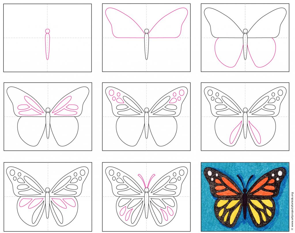 Featured image of post Easy Steps To Draw A Butterfly