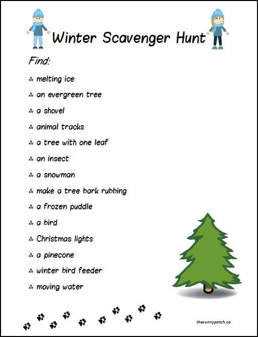 Featured image of post Free Printable Winter Nature Scavenger Hunt