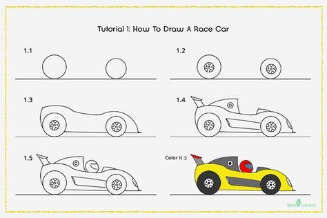 Featured image of post Race Car Easy Car Drawing For Kids